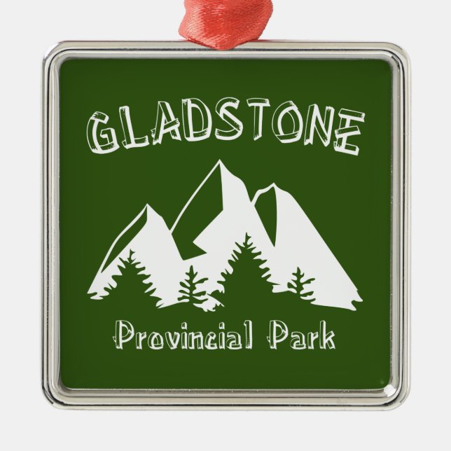 Gladstone Provincial Park Metal Tree Decoration (Front)