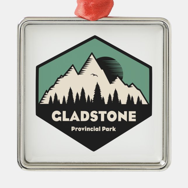 Gladstone Provincial Park Metal Tree Decoration (Front)
