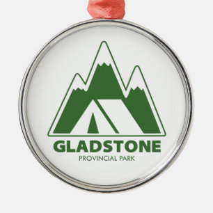 Gladstone Provincial Park Mountains Camping Metal Tree Decoration