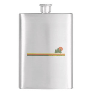 Gladstone Provincial Park Pine Trees Sun Hip Flask
