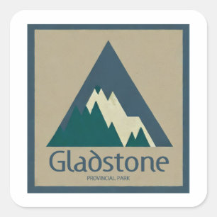 Gladstone Provincial Park Rustic Square Sticker
