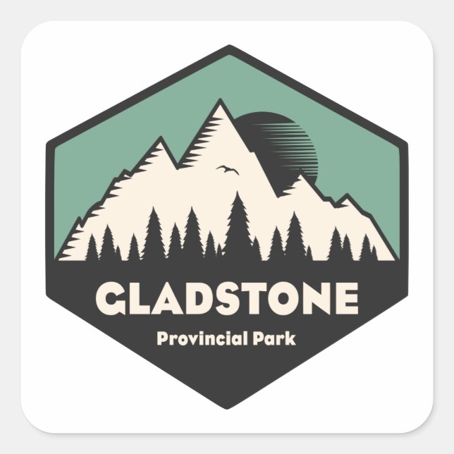 Gladstone Provincial Park Square Sticker (Front)