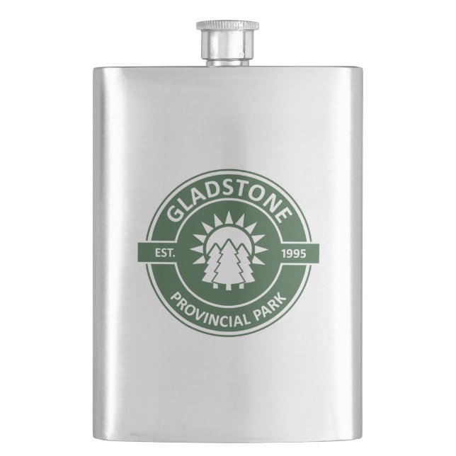 Gladstone Provincial Park Sun Trees Hip Flask (Front)