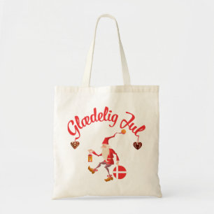Glaedelig jul danish merry christmas denmark nisse tote bag