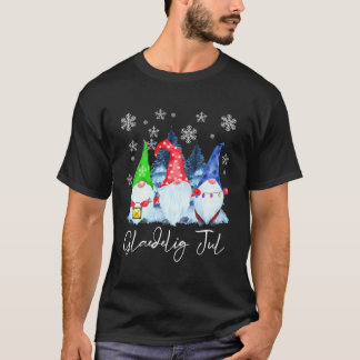 Glaedelig Jul Nordic Gnomes Tomte Nisse Danish T-Shirt