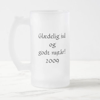 Glædelig Jul og Godt Nytår! Frosted Glass Beer Mug