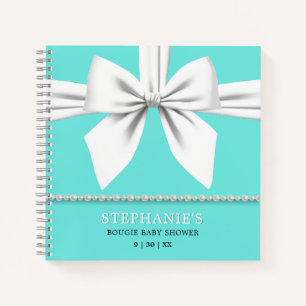 Glam Aqua Tiffany Baby Shower Guest Book