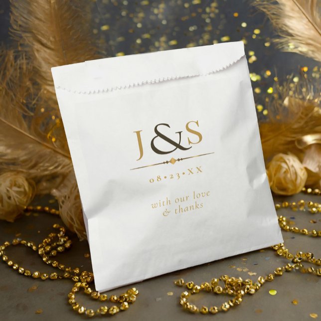 Glam Art Deco Wedding ID1033 Favour Bags (Creator Uploaded)
