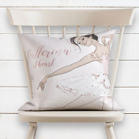 Glam Ballerina at Heart Quote Blush Pink Glitter