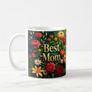 Glam Beautiful Floral Flowers For Mother's Day  Coffee Mug