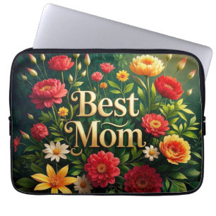 Glam Beautiful Floral Flowers For Mother's Day  Laptop Sleeve