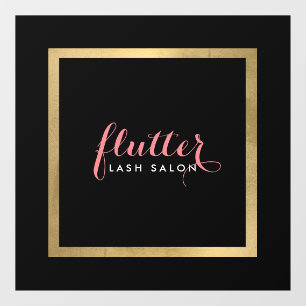 Glam Black Pink Gold Salon, Boutique Window Cling