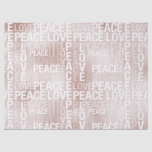 Glam Blush Pink Peace Love       Tissue Paper