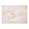 Glam blush rose gold calligraphy save the date