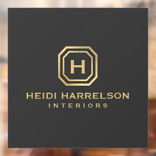 Glam Box Logo Monogram Window Cling