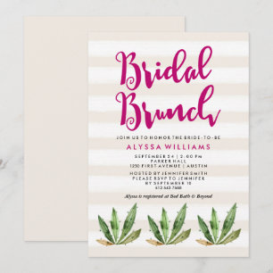 Glam Cactus Bridal Brunch Invitation