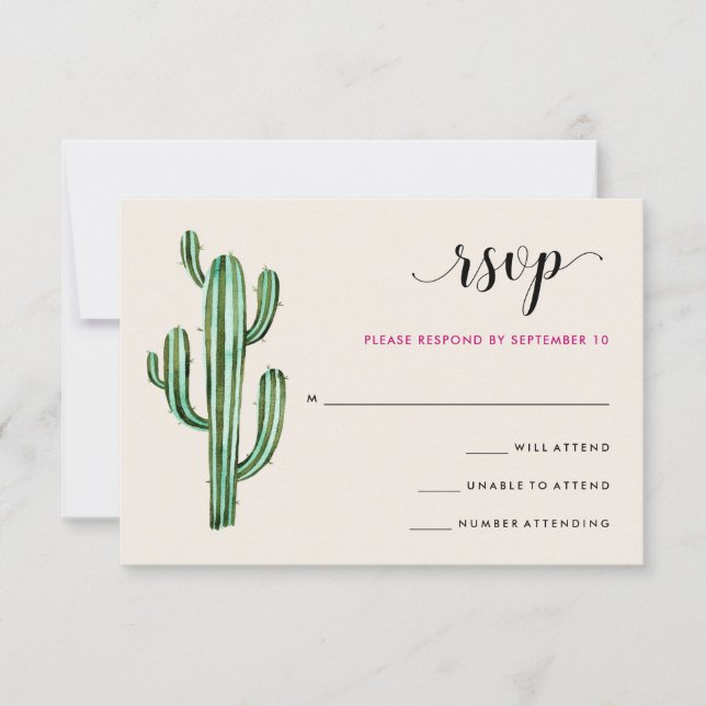 Glam Cactus | Desert Stripes Wedding Response (Front)