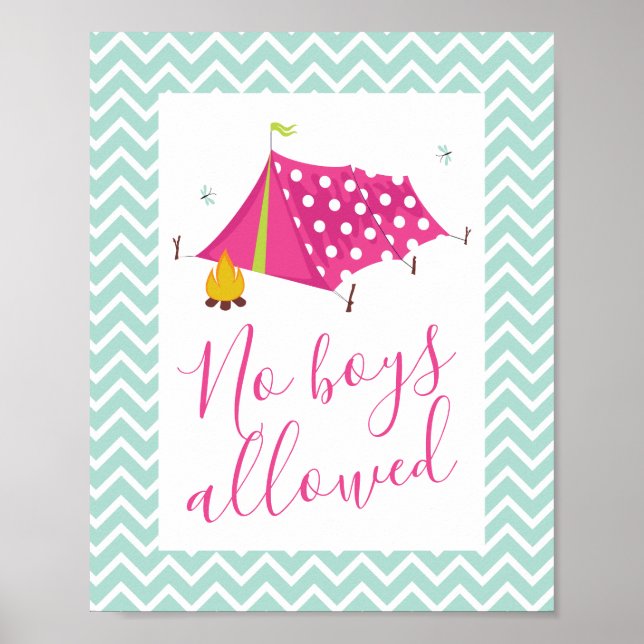 Glam Camp Spa Makeover Birthday Poster (Front)