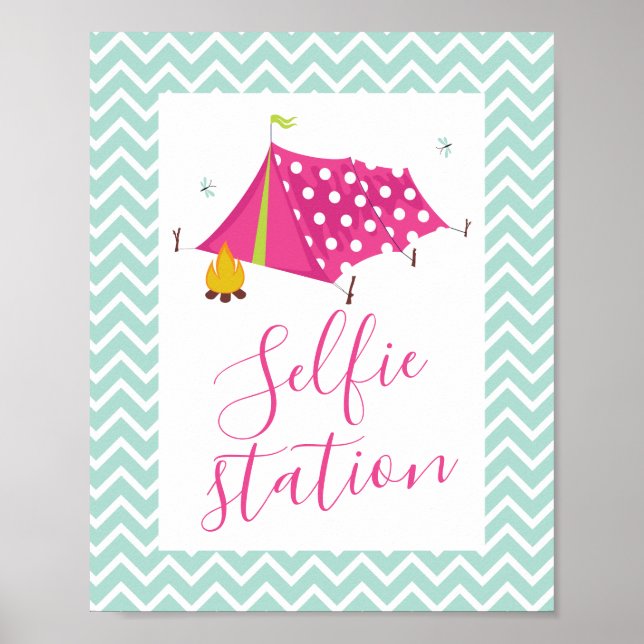 Glam Camp Spa Makeover Selfie Station Poster (Front)