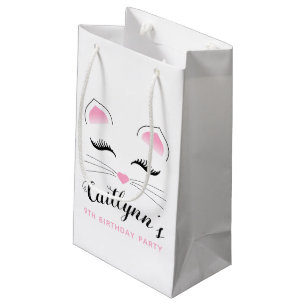 Glam Cat Birthday Party Small Gift Bag