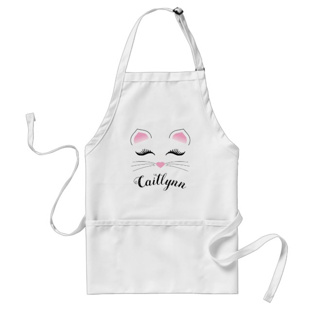 Glam Cat Face Standard Apron (Front)