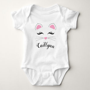 Glam Cat Name Baby Bodysuit