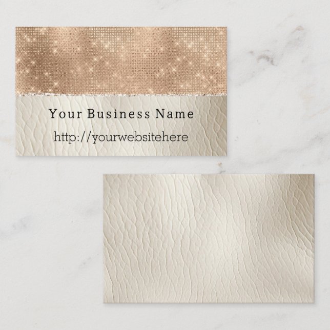 Glam Champagne Glitz Cream  Business Card (Front/Back)
