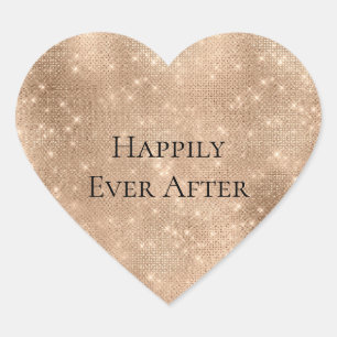 Glam Champagne Glitz Heart Sticker