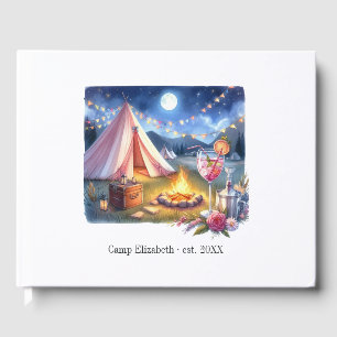 Glam Chic Camp Bride Bachelorette Weekend Guest Book
