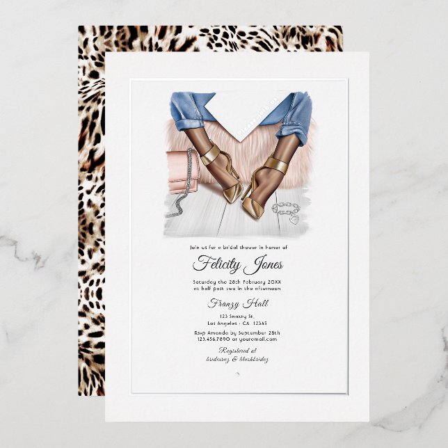 Glam Chic Fashion Bridal Shower (Front/Back)