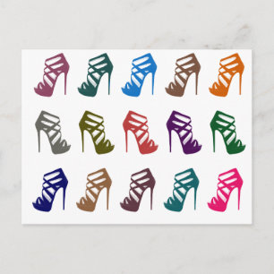 Glam Chic High Heels Custom Post Card