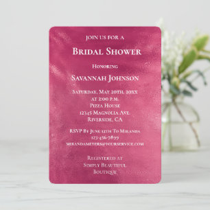 Glam Chic Pink Bridal Shower Invitation