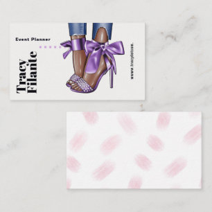 Glam Chic Purple Fashion Business Card