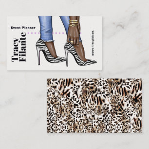Glam Chic Zebra Fashion Business Card