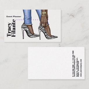 Glam Chic Zebra Fashion Business Card