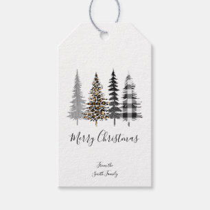 Glam Christmas Trees Gift Tags