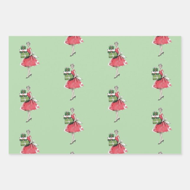 Glam Christmas Wrapping Paper (Front)
