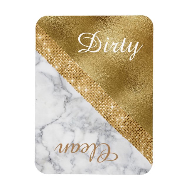 Glam Clean Dirty Dishwasher Magnet (Vertical)