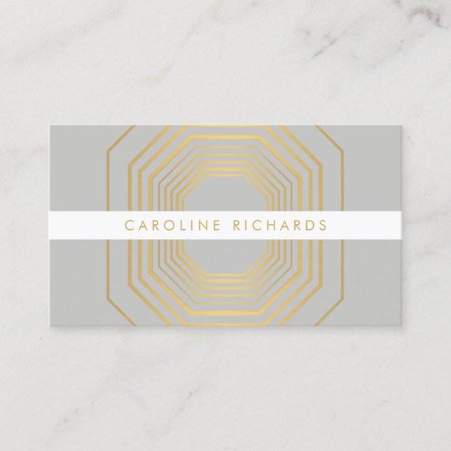 Glam Deco Jewellery Design Fashion Boutique No. 8 Business Card (Front)