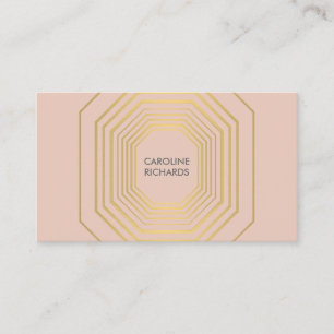 Glam Deco Jewellery Design Fashion Boutique Peach Business Card