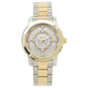 Glam Diamond & Gold Frame 50th Wedding Anniversary Watch