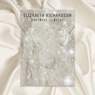 Glam Elegant Crystal Diamond Jewellery Display Business Card