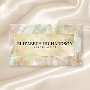 Glam Elegant Luxury Modern Iridescent Holographic  Business Card