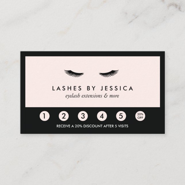 Glam Eyelashes Classic Black and Pink Loyalty (Front)