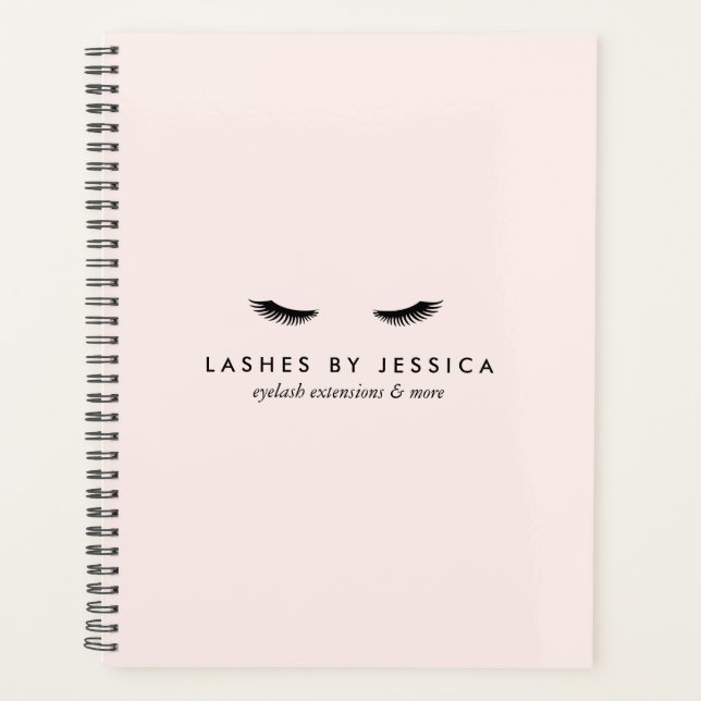 Glam Eyelashes Classic Pink Appointment Book Planner (Front)