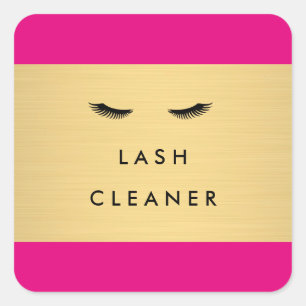 Glam Eyelashes Pink and Gold Lash Cleaner Stickers
