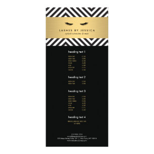 Glam Eyelashes with Bold Pattern Rack Card