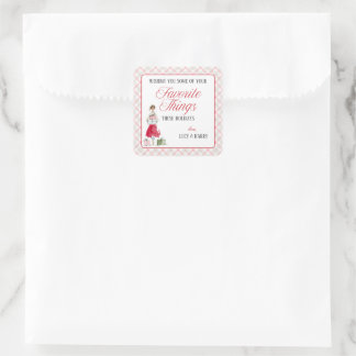 Glam Girl Favorite Things Christmas Square Sticker