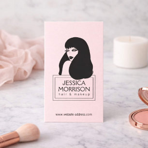 Glam Girl Lt Pink Hair Salon Beauty Business Card