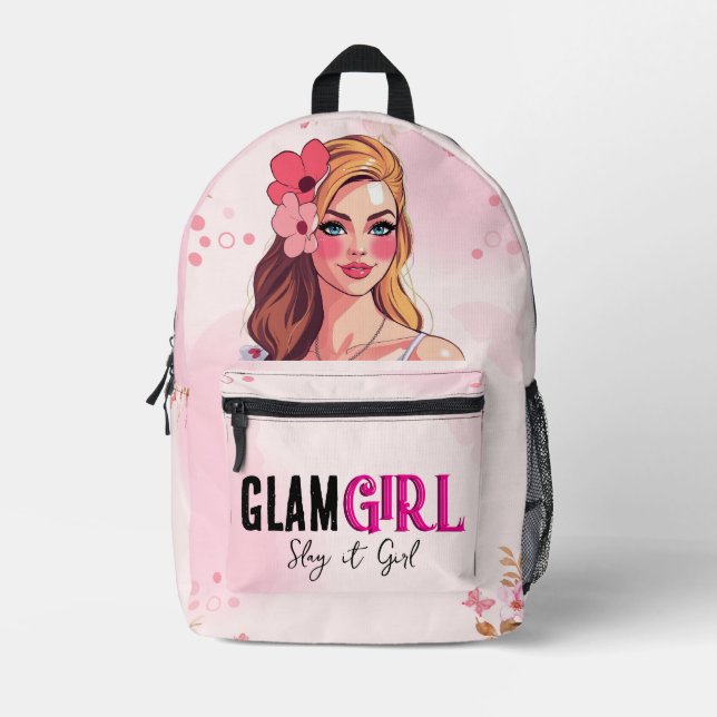 GLAM GIRL PRINTED BACKPACK (Front)